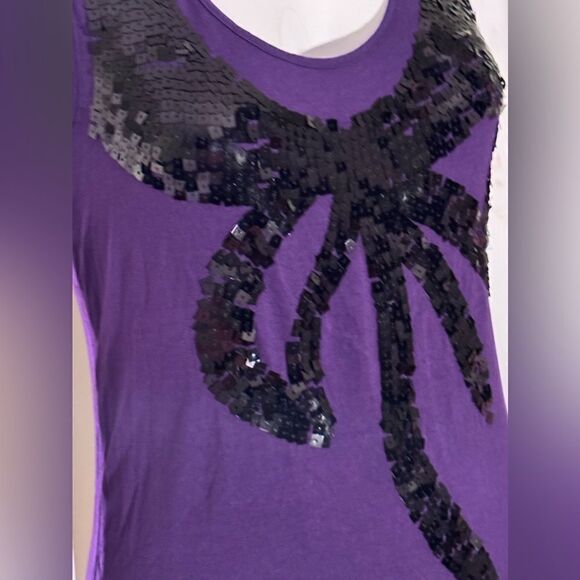 Vintage Mylie Cyrus / Max Azaria sequin bow tank top - Picture 5 of 7